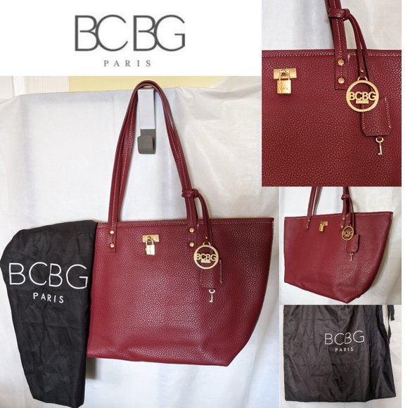 BCBG Paris Handbags - BCBG Paris Shoulder Tote Bag Handbag with Dust Bag